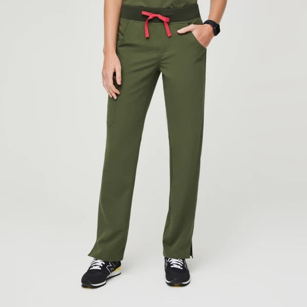 Figs Dark Olive Kade Cargo Scrub Pants
